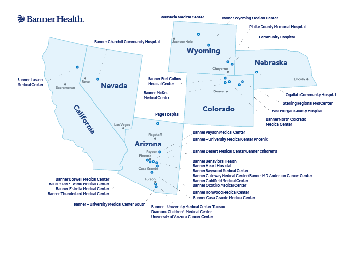 Banner Health USA map 112022